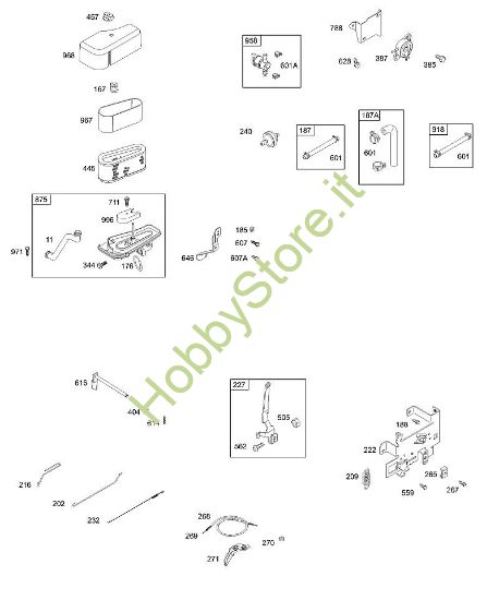 A - Depuratore aria, pompa carburante, staffa di comando, molla regolatore B&S - 28 €¦ 28S707-1149-E1 brand Stihl